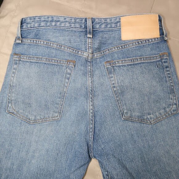RAG & BONE | Maya Straight Leg Ankle Crop Button Jeans Whiskered Made In USA 27 - Picture 5 of 16